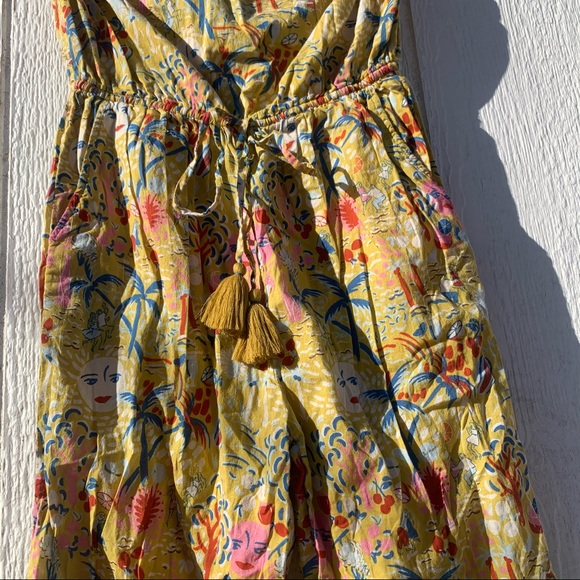 Roller Rabbit Moon Sun Print Yellow Jumpsuit - Picture 8 of 12